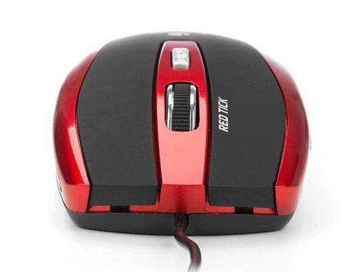 Raton ngs cable tick optico 800/1600 dpi 6 botones nano conexion usb color rojo