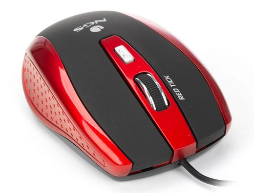 Raton ngs cable tick optico 800/1600 dpi 6 botones nano conexion usb color rojo
