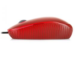 Raton ngs wired flame optico con cable 1000 dpi ambidiestros usb color rojo