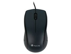 Raton ngs wired mist optico con cable 1000 dpi ambidiestros usb color negro