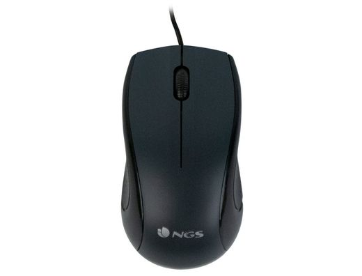 Raton ngs wired mist optico con cable 1000 dpi ambidiestros usb color negro