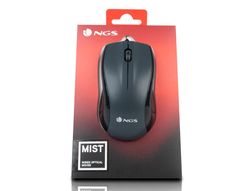 Raton ngs wired mist optico con cable 1000 dpi ambidiestros usb color negro