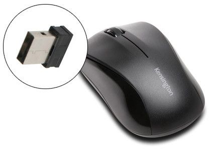 Raton optico Inalambrico Negro USB Nano Kensington