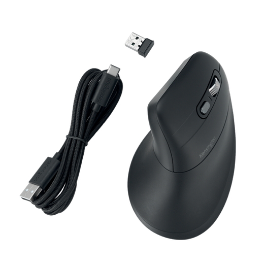 Ratón óptico Kensington Ergonómico recargable MY630 EQ, negro