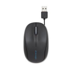 Ratón óptico Kensington retractil Pro Fit®, negro