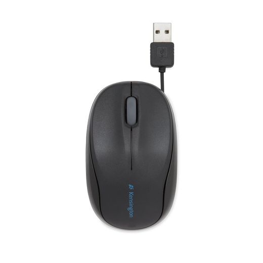 Ratón óptico Kensington retractil Pro Fit®, negro