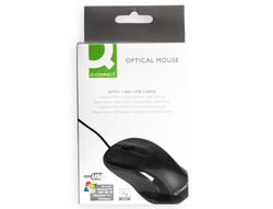 Raton Q-Connect Optico 800 Dpi Usb 1,5 Ghz Negro