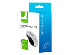 Raton q-connect optico inalambrico 1000 dpi receptor usb 2,4 ghz blanco