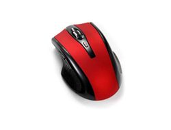 Raton q-connect optico inalambrico 1000 dpi receptor usb 2,4 ghz rojo