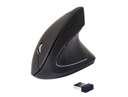Raton q-connect optico inalambrico ergonomico vertical pilas aaa negro
