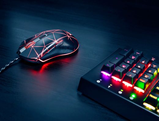 Raton trust gxt133 locx gaming optico luces led 800-4000 ppp 6 botones usb 2.0 cable 1,80 m color negro