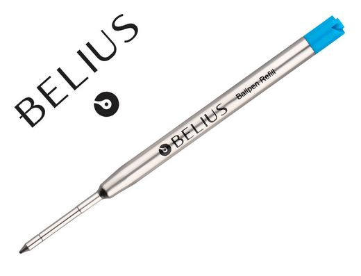 Recambio boligrafo belius azul 0,8 mm caja 3 unidades