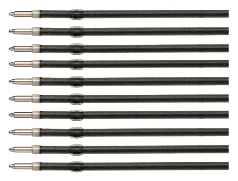 Recambio boligrafo liderpapel gummy touch retractil 1,0 mm tinta rosa bolsa de 10 unidades