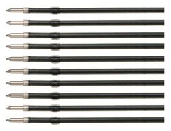 Recambio boligrafo liderpapel gummy touch retractil 1,0 mm tinta verde bolsa de 10 unidades