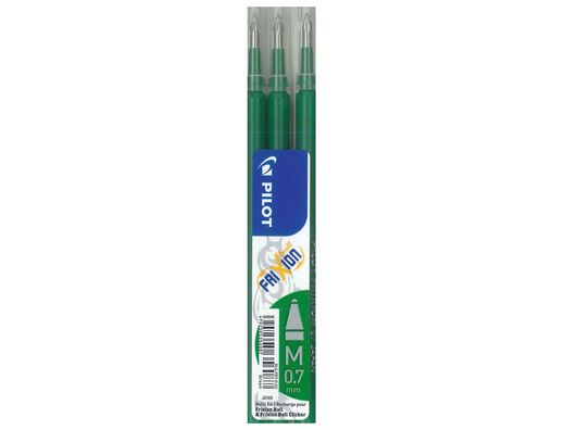 Recambio boligrafo pilot frixion ball verde caja de 3 unidades