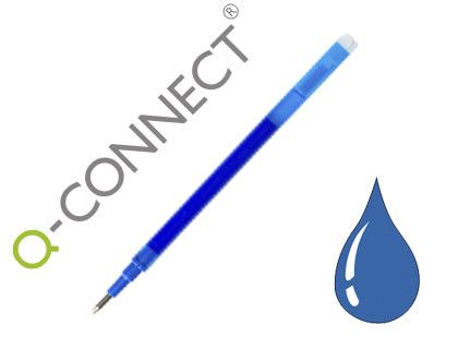 Recambio boligrafo q-connect retractil kf11058 borrable azul caja de 3 unidades