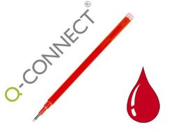 Recambio boligrafo q-connect retractil kf11059 borrable rojo caja de 3 unidades