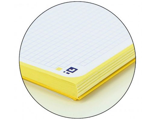 Recambio color 1 oxford din a4+ 80 hojas 90 gr cuadro 5 mm 4 taladros color amarillo