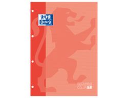 Recambio color oxford din a4 80 hojas cuadro 5 mm 4 taladros melocoton