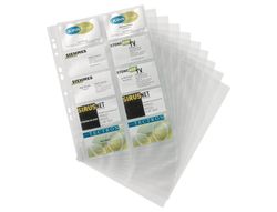 Recambio Fundas Duraclip para Tarjetero 2384 Bolsa de 10 Hojas Capacidad 20 Tarjetas Por Hoja