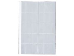 Recambio Fundas Liderpapel Din A4 para Tarjetero Bolsa de 10 Hojas Capacidad 20 Tarjetas Por Hoja