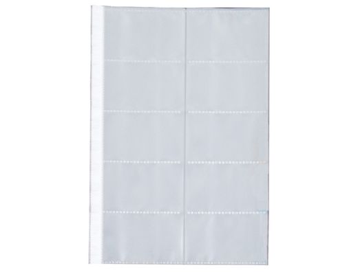 Recambio Fundas Liderpapel Din A4 para Tarjetero Bolsa de 10 Hojas Capacidad 20 Tarjetas Por Hoja