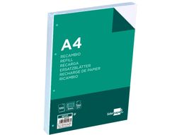 Recambio liderpapel a4 100 hojas 100g/m2 cuadro 3mm con margen 4 taladros