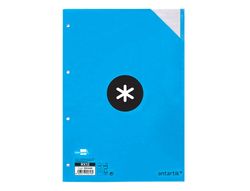 Recambio liderpapel a4 100 hojas 100g/m2 rayado horizontal 4 taladros bandas de 5 colores antartik