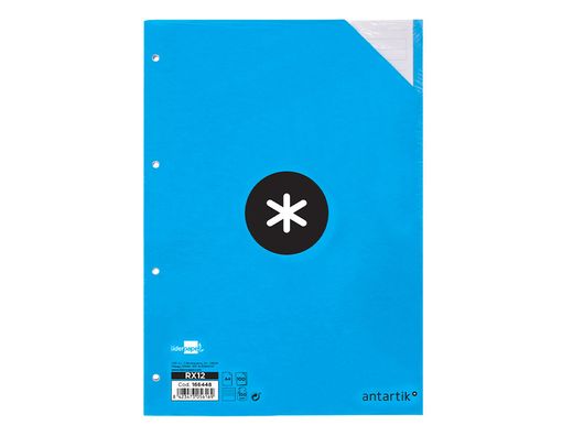 Recambio liderpapel a4 100 hojas 100g/m2 rayado horizontal 4 taladros bandas de 5 colores antartik