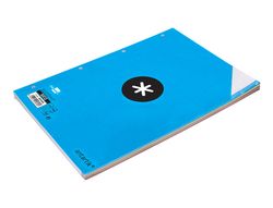 Recambio liderpapel a4 100 hojas 100g/m2 rayado horizontal 4 taladros bandas de 5 colores antartik