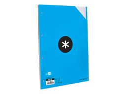 Recambio liderpapel a4 100 hojas 100g/m2 rayado horizontal 4 taladros bandas de 5 colores antartik