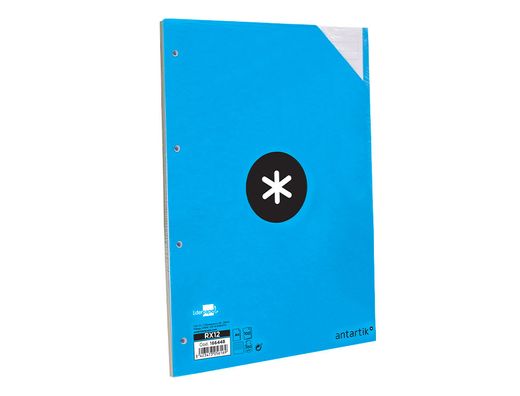 Recambio liderpapel a4 100 hojas 100g/m2 rayado horizontal 4 taladros bandas de 5 colores antartik