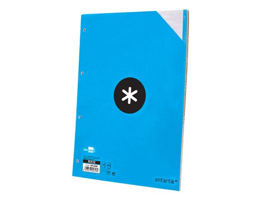 Recambio liderpapel a4 100 hojas 100g/m2 rayado horizontal 4 taladros bandas de 5 colores antartik
