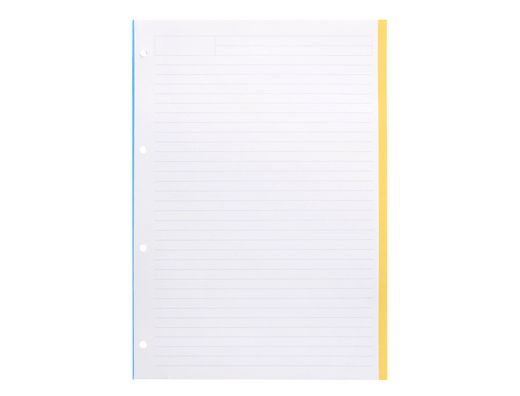 Recambio liderpapel a4 100 hojas 100g/m2 rayado horizontal 4 taladros bandas de 5 colores antartik