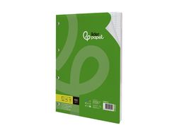 Recambio liderpapel A4 100 hojas 100gr cuadro 5mm con margen 4 taladros