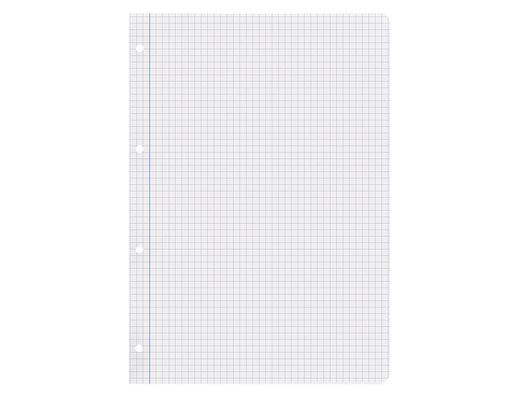Recambio liderpapel a4 100 hojas papel reciclado 100% 80g/m2 cuadro 4mm con margen 4 taladros