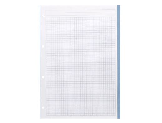 Recambio liderpapel A4 120 hojas 90gr cuadro 5 mm 4 taladros bandas de 5 colores pasteles