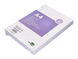 Recambio liderpapel a4 200+50 hojas 90g/m2 cuadro 4 mm con margen 4 taladros