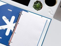 Recambio liderpapel a4 200+50 hojas 90g/m2 cuadro 5 mm 4 taladros bandas de 5 colores