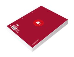 Recambio liderpapel a4 antartik 80 hojas 90g/m2 cuadro 5 mm 4 taladros 1 banda marco color frambuesa