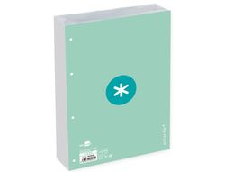 Recambio liderpapel a4 antartik 80 hojas 90g/m2 cuadro 5 mm 4 taladros 1 banda marco color menta