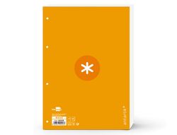 Recambio liderpapel a4 antartik 80 hojas 90g/m2 cuadro 5 mm 4 taladros 1 banda marco color mostaza