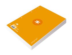 Recambio liderpapel a4 antartik 80 hojas 90g/m2 cuadro 5 mm 4 taladros 1 banda marco color mostaza
