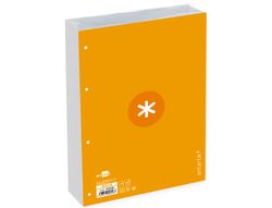 Recambio liderpapel a4 antartik 80 hojas 90g/m2 cuadro 5 mm 4 taladros 1 banda marco color mostaza