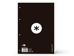 Recambio liderpapel a4 antartik 80 hojas 90g/m2 cuadro 5 mm 4 taladros 1 banda marco color negro