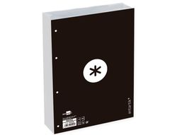 Recambio liderpapel a4 antartik 80 hojas 90g/m2 cuadro 5 mm 4 taladros 1 banda marco color negro