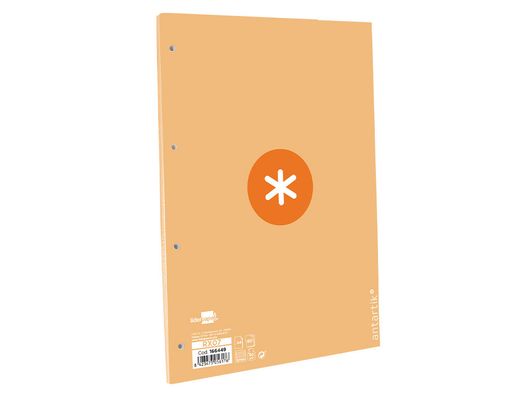 Recambio liderpapel a4 antartik 80 hojas 90g/m2 cuadro 5mm 4 taladros 1 banda con marco color amarillo