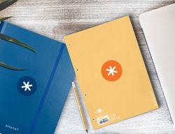 Recambio liderpapel a4 antartik 80 hojas 90g/m2 cuadro 5mm 4 taladros 1 banda con marco color amarillo