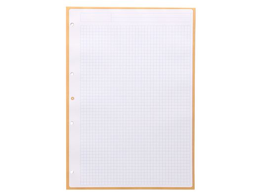 Recambio liderpapel a4 antartik 80 hojas 90g/m2 cuadro 5mm 4 taladros 1 banda con marco color amarillo