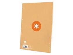 Recambio liderpapel a4 antartik 80 hojas 90g/m2 cuadro 5mm 4 taladros 1 banda con marco color amarillo